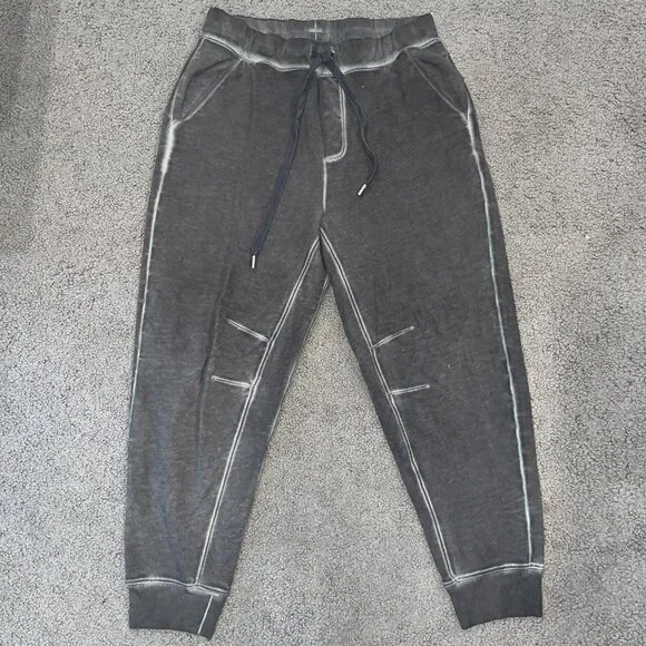 VERONICA BEARD PRESLEE SWEATPANT JOGGER 100% PIMA COTTON in CHARCOAL - EUC -  L - Picture 2 of 13